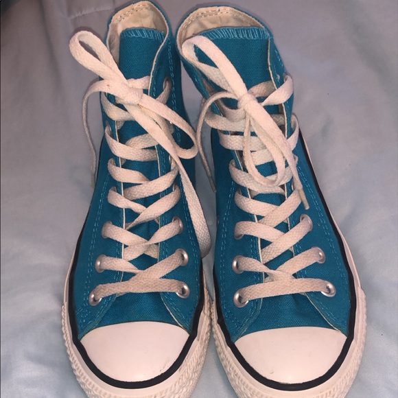 converse turquoise high tops
